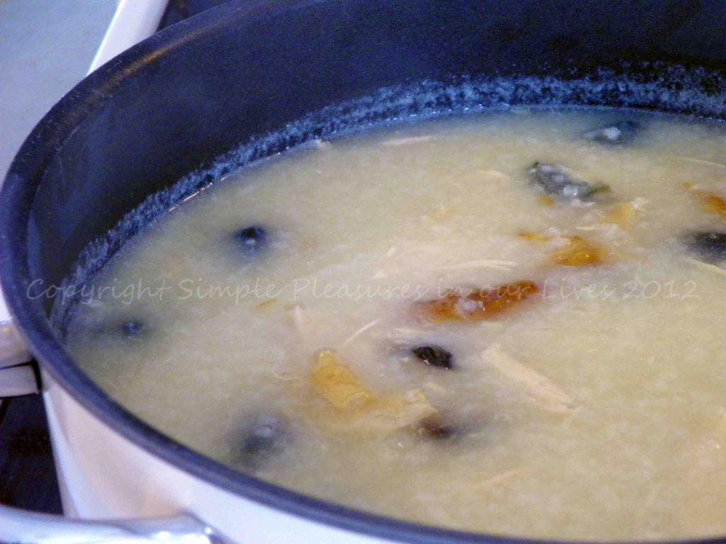 Here's my preferred texture - rice has broken down almost completely, create a smooth and thick porridge