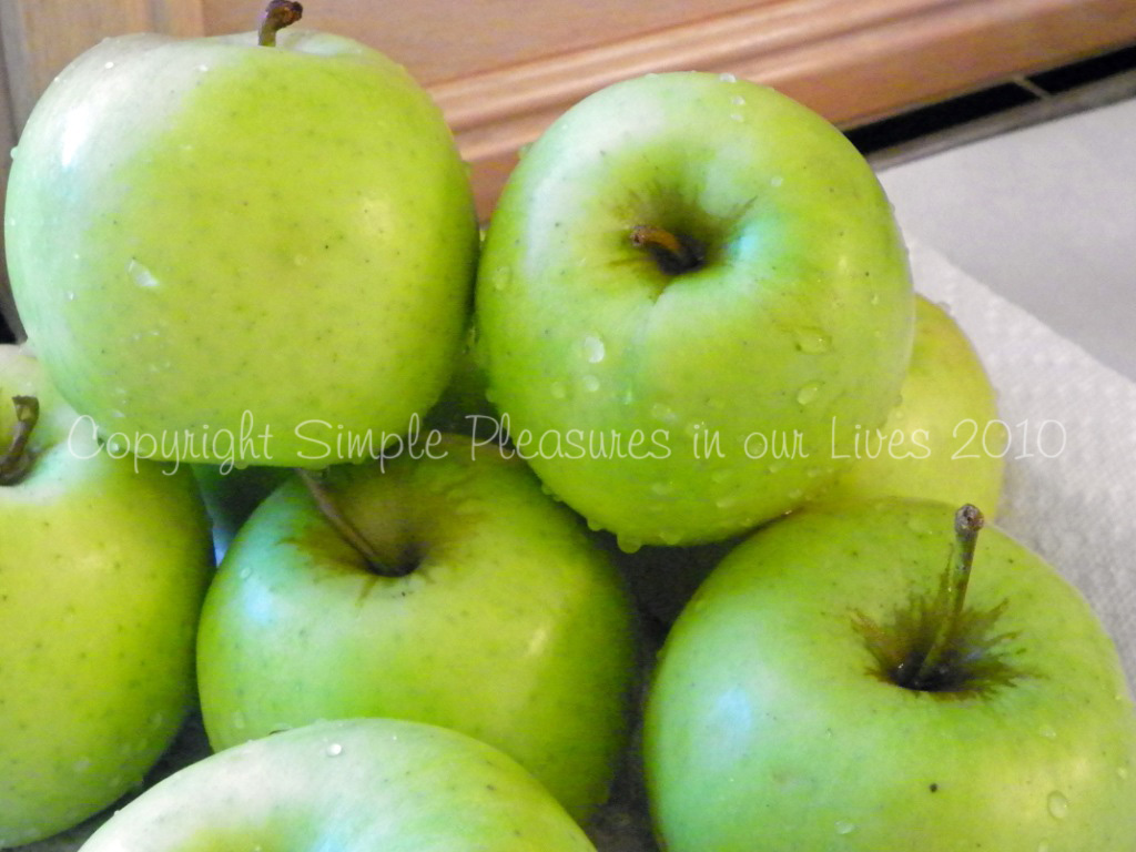 I used sweet and tangy Mutsu (Crispin)