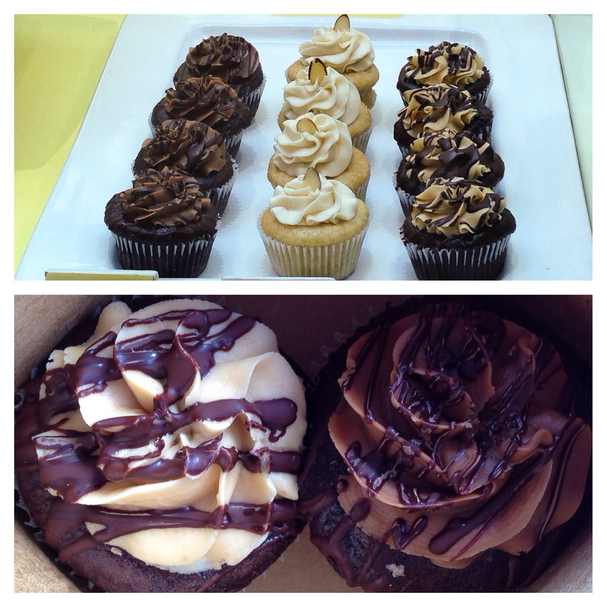We finally decided on Chocolate Kahlua and Chocolate Peanut Butter cupcakes. Yum!