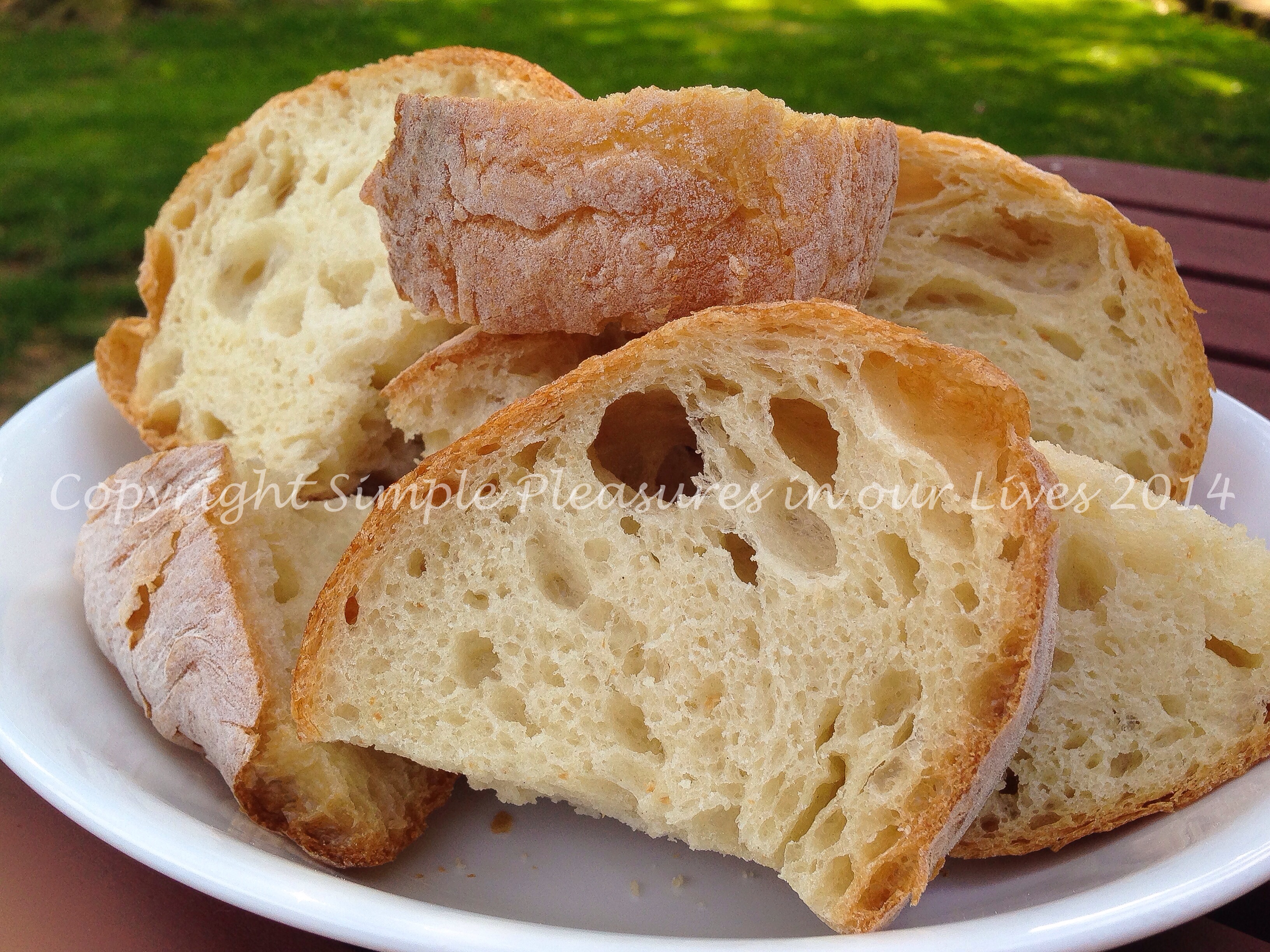 The ciabatta we bought from the Great Lakes Baking Company earlier that week